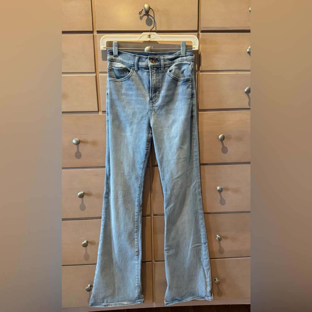 Express Blue Flare Wide Leg Jeans Retro Style Size 0R